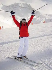 Man skiing in the snow