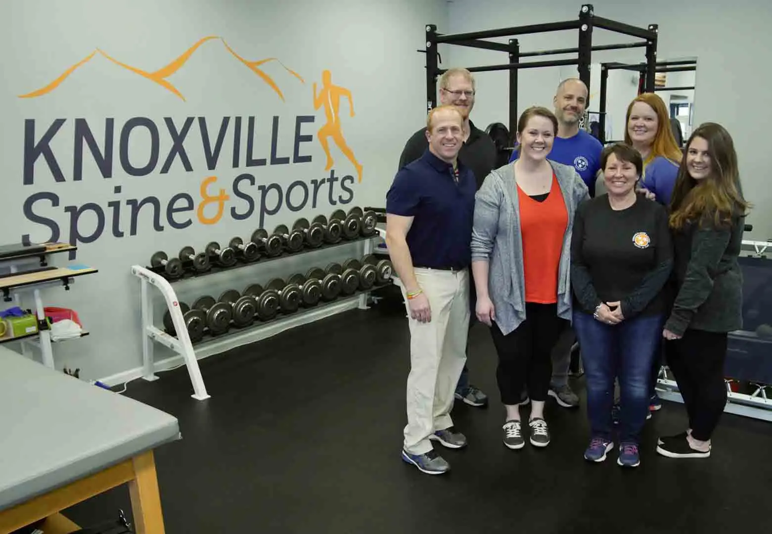 staff of Knoxville Spine and Sports in their clinic