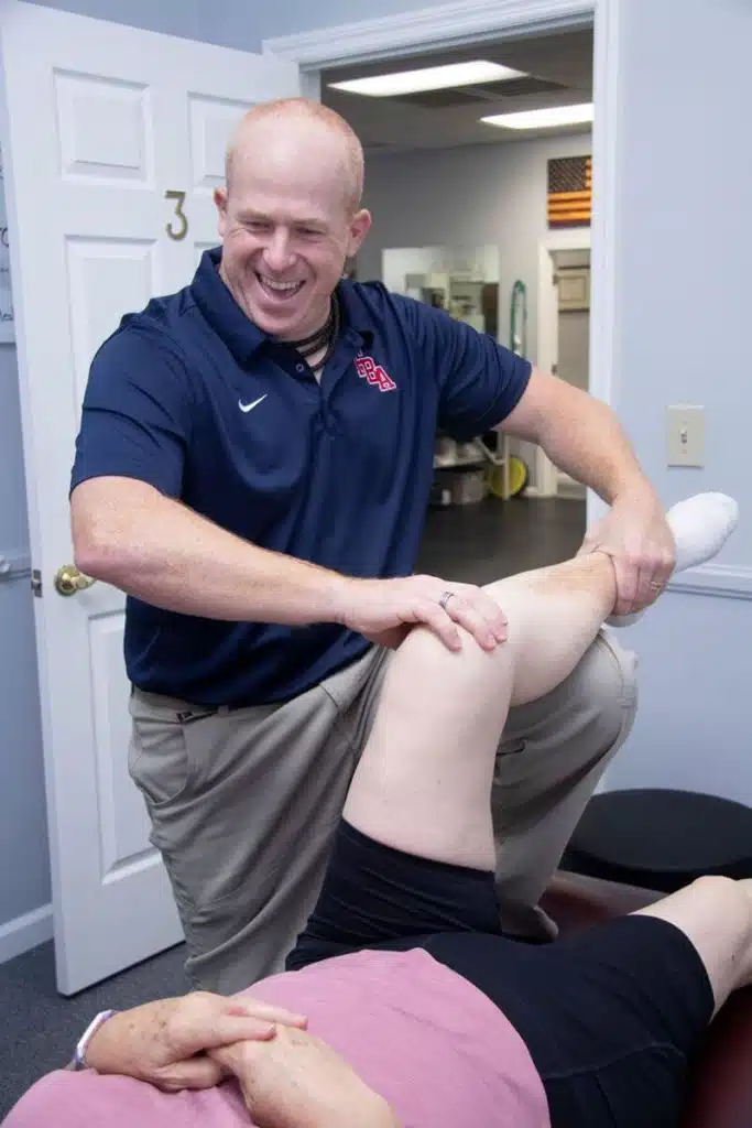 Dr. Solomon treating a patient at Knoxville Spine and Sports